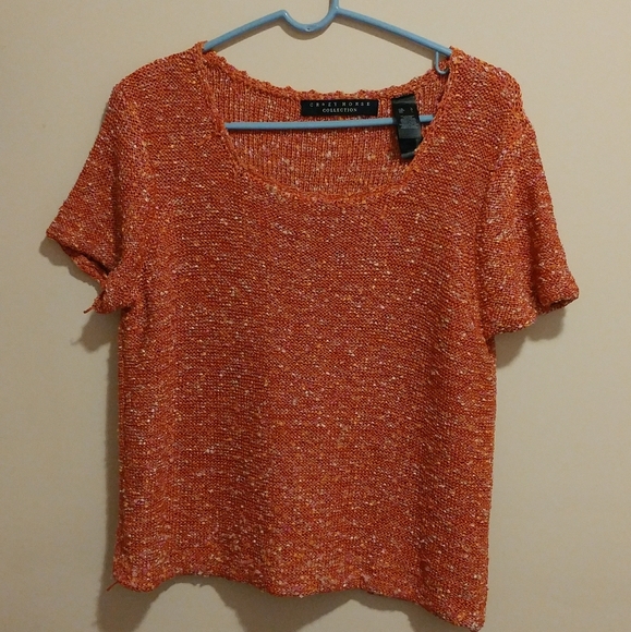 Crazy Horse Collection VTG Short Sleeve Sweater - Picture 1 of 4